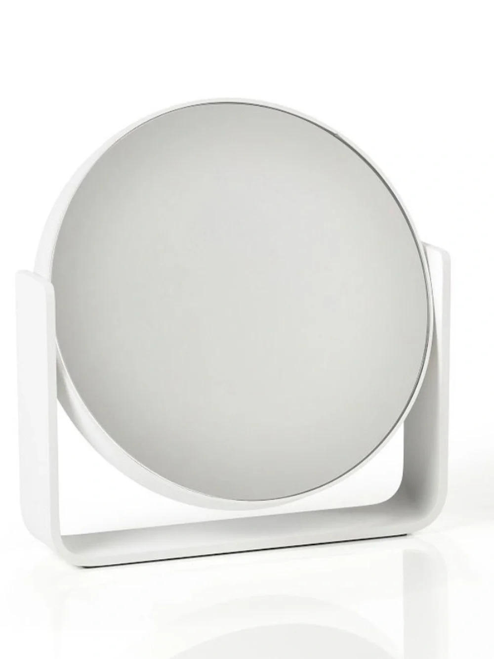 Ume White Round Tabletop Vanity Mirror by - Picture 1 of 2